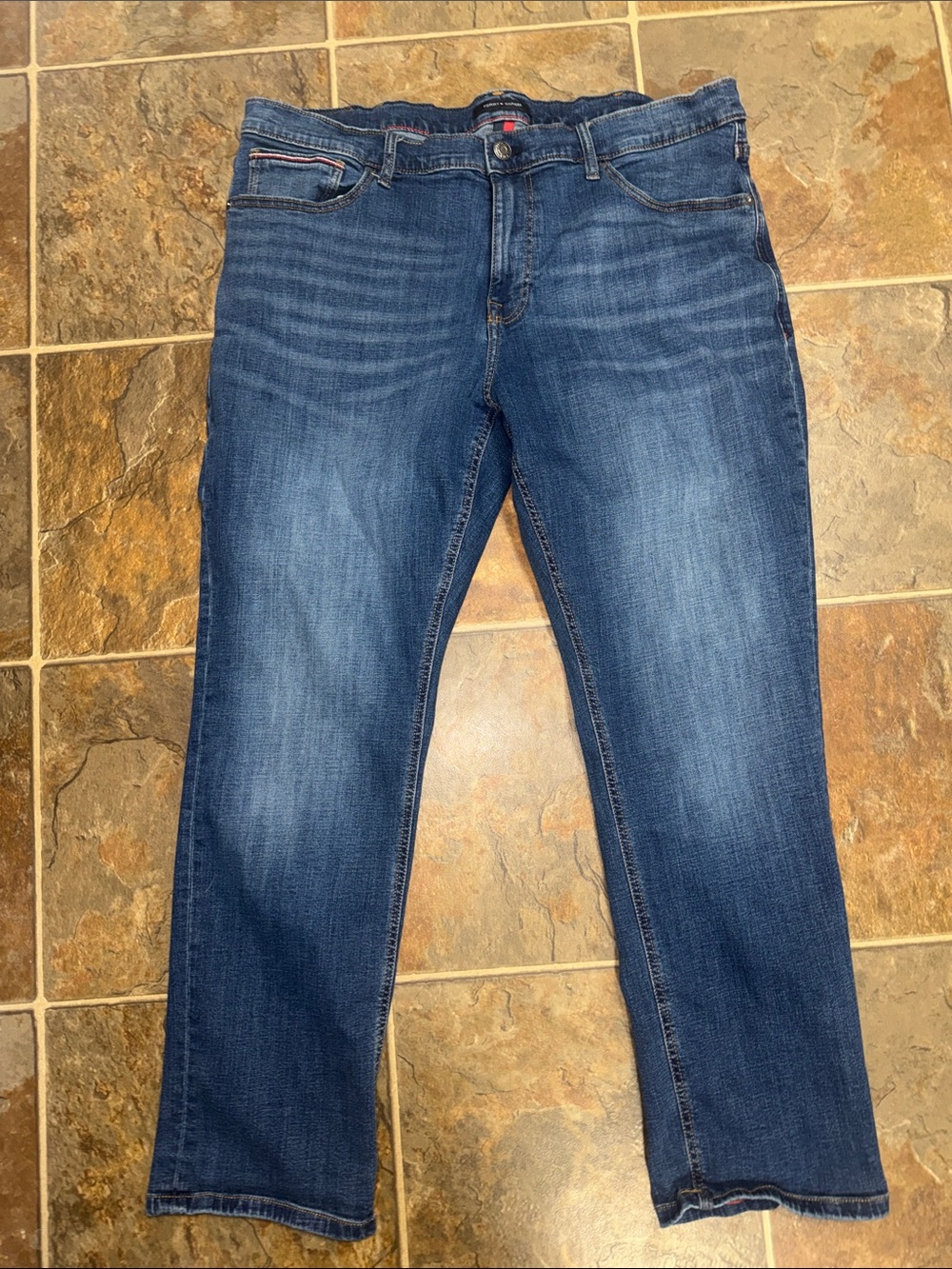 Tommy Hilfiger Men's Straight Fit Denim Jeans - Blue